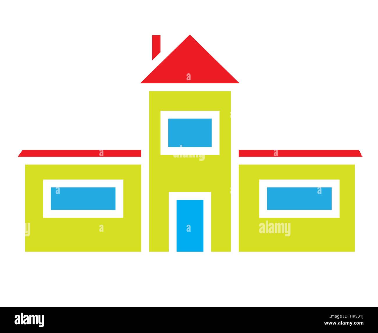 Haus-Symbol Vektor in weißen Hintergrund isoliert. Stock Vektor