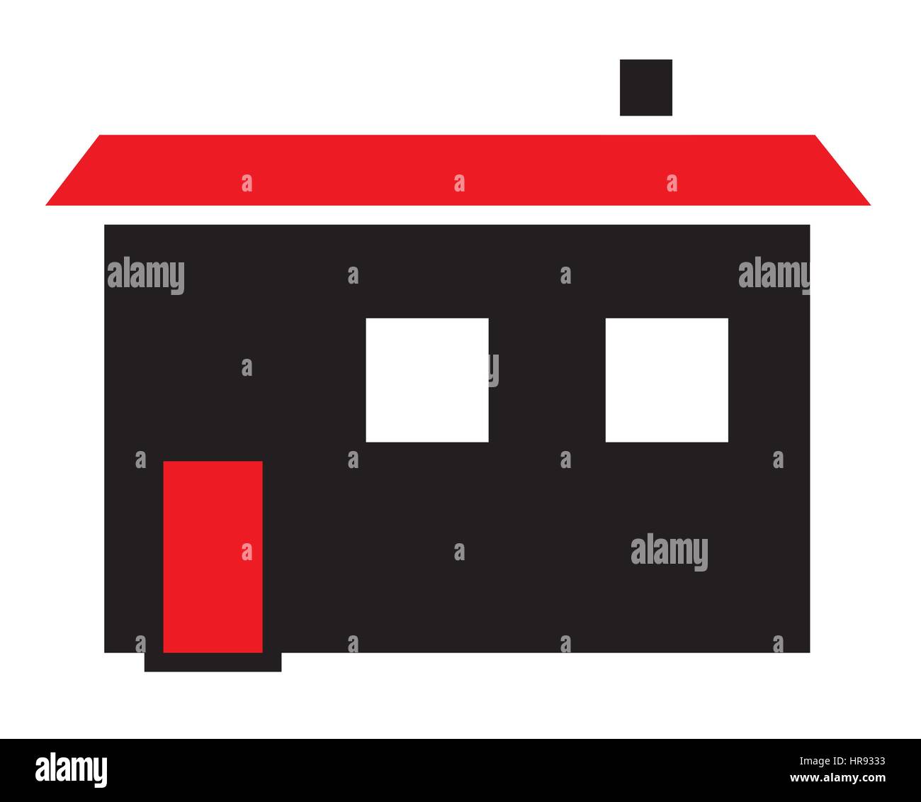 Haus-Symbol Vektor in weißen Hintergrund isoliert. Stock Vektor
