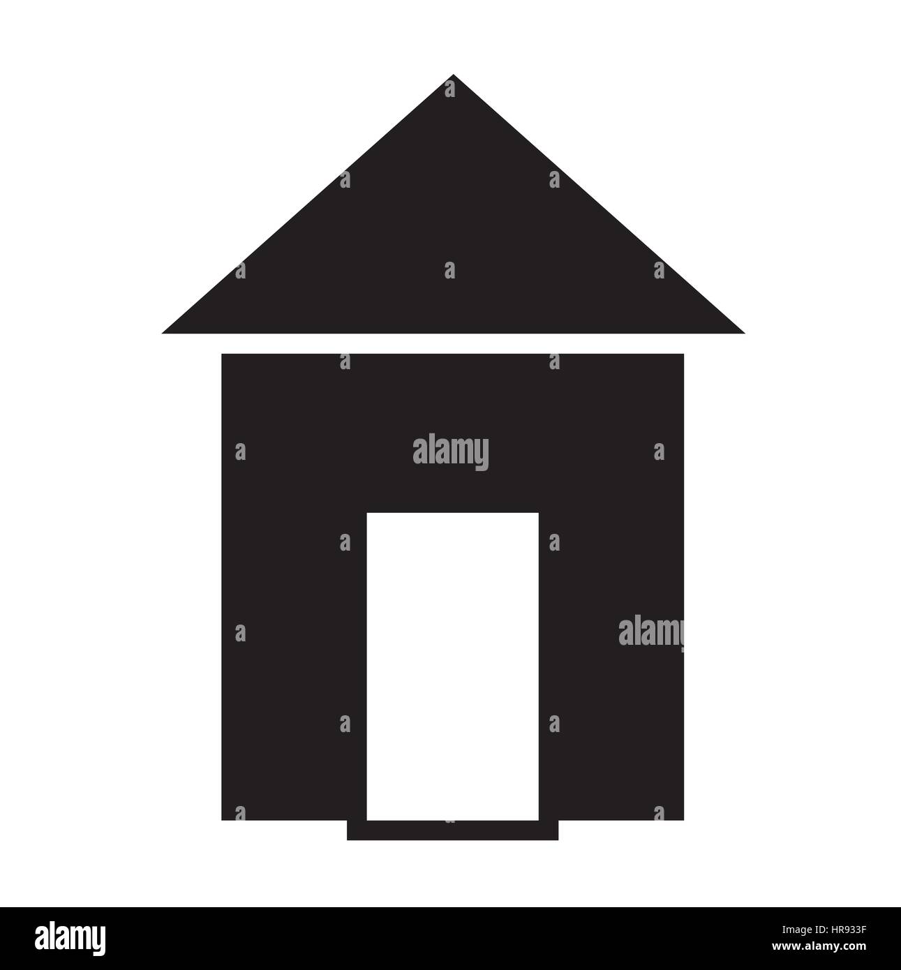 Haus-Symbol Vektor in weißen Hintergrund isoliert. Stock Vektor