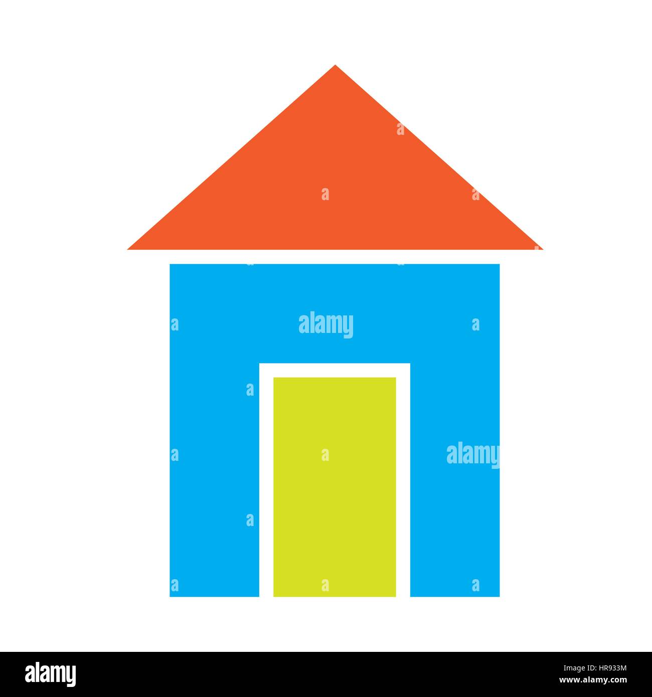 Haus-Symbol Vektor in weißen Hintergrund isoliert. Stock Vektor