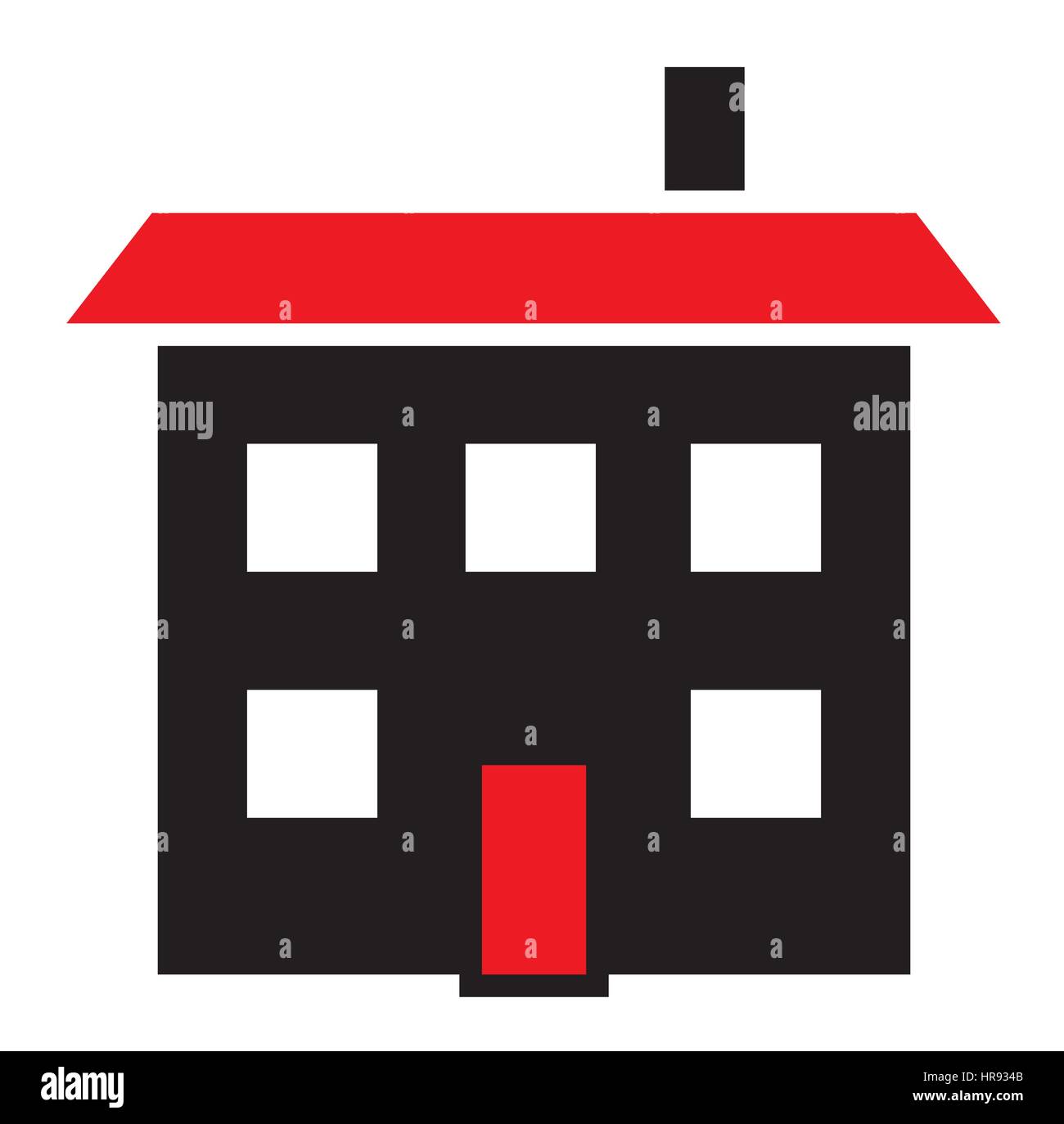 Haus-Symbol Vektor in weißen Hintergrund isoliert. Stock Vektor