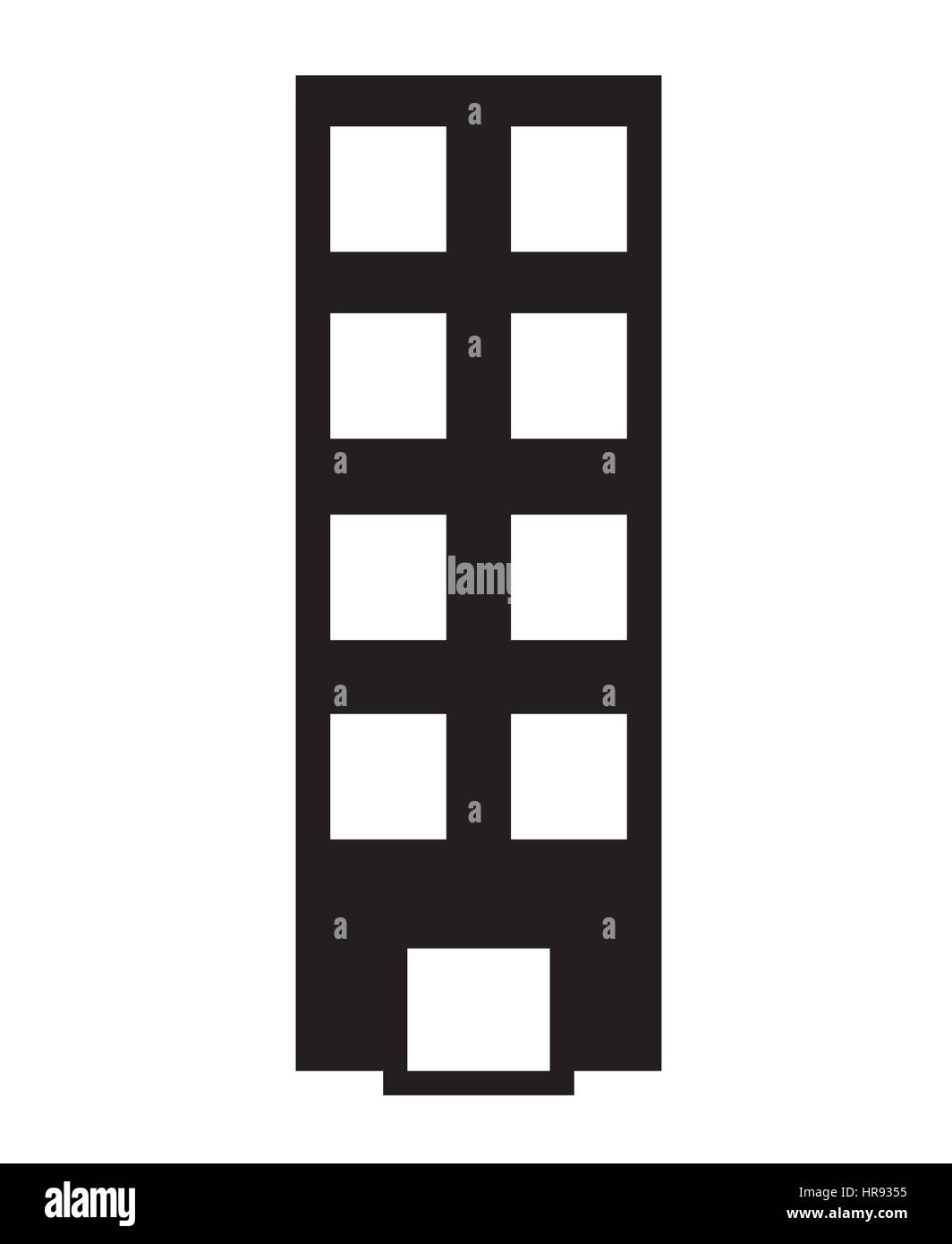 Haus-Symbol Vektor in weißen Hintergrund isoliert. Stock Vektor