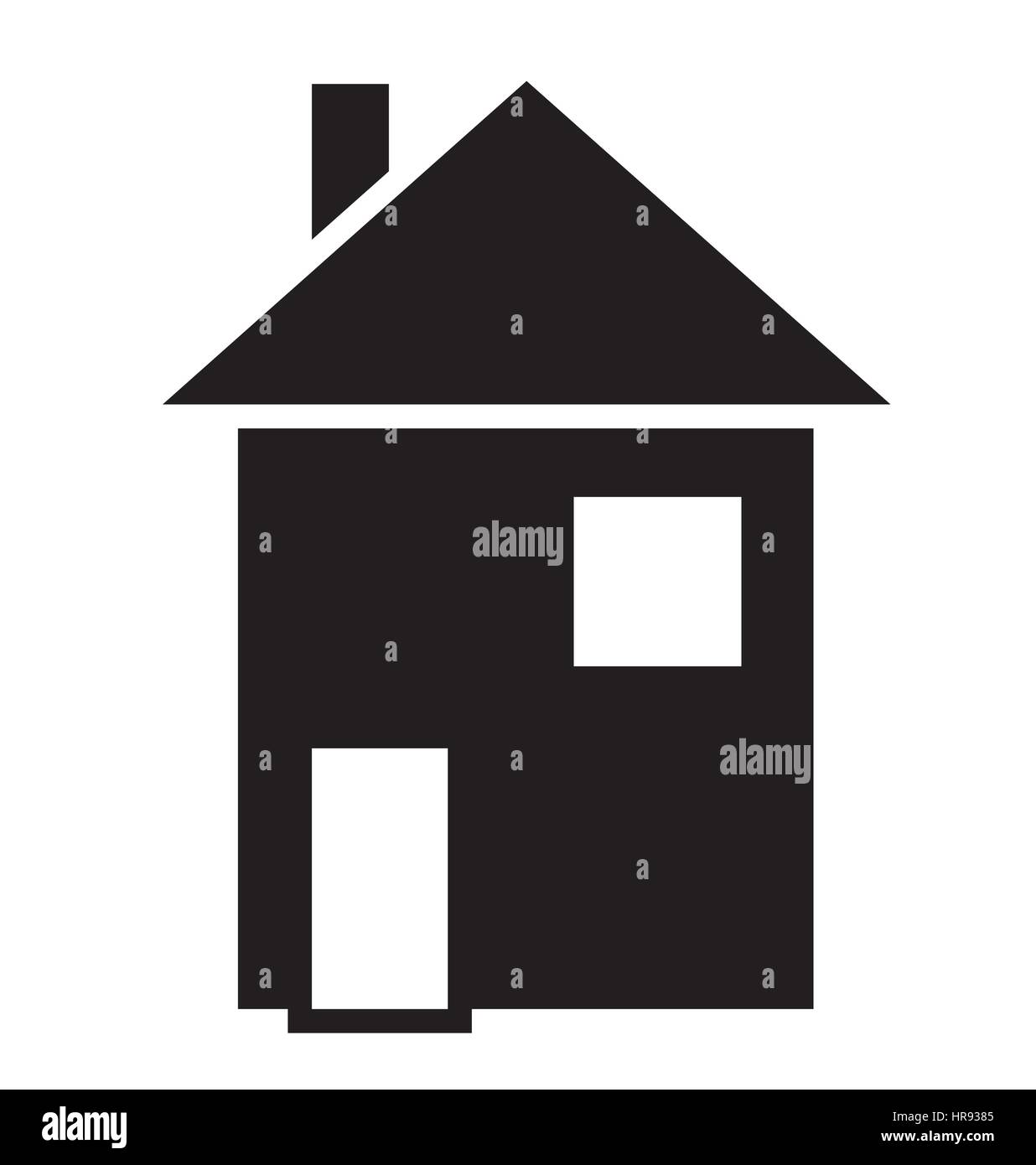 Haus-Symbol Vektor in weißen Hintergrund isoliert. Stock Vektor