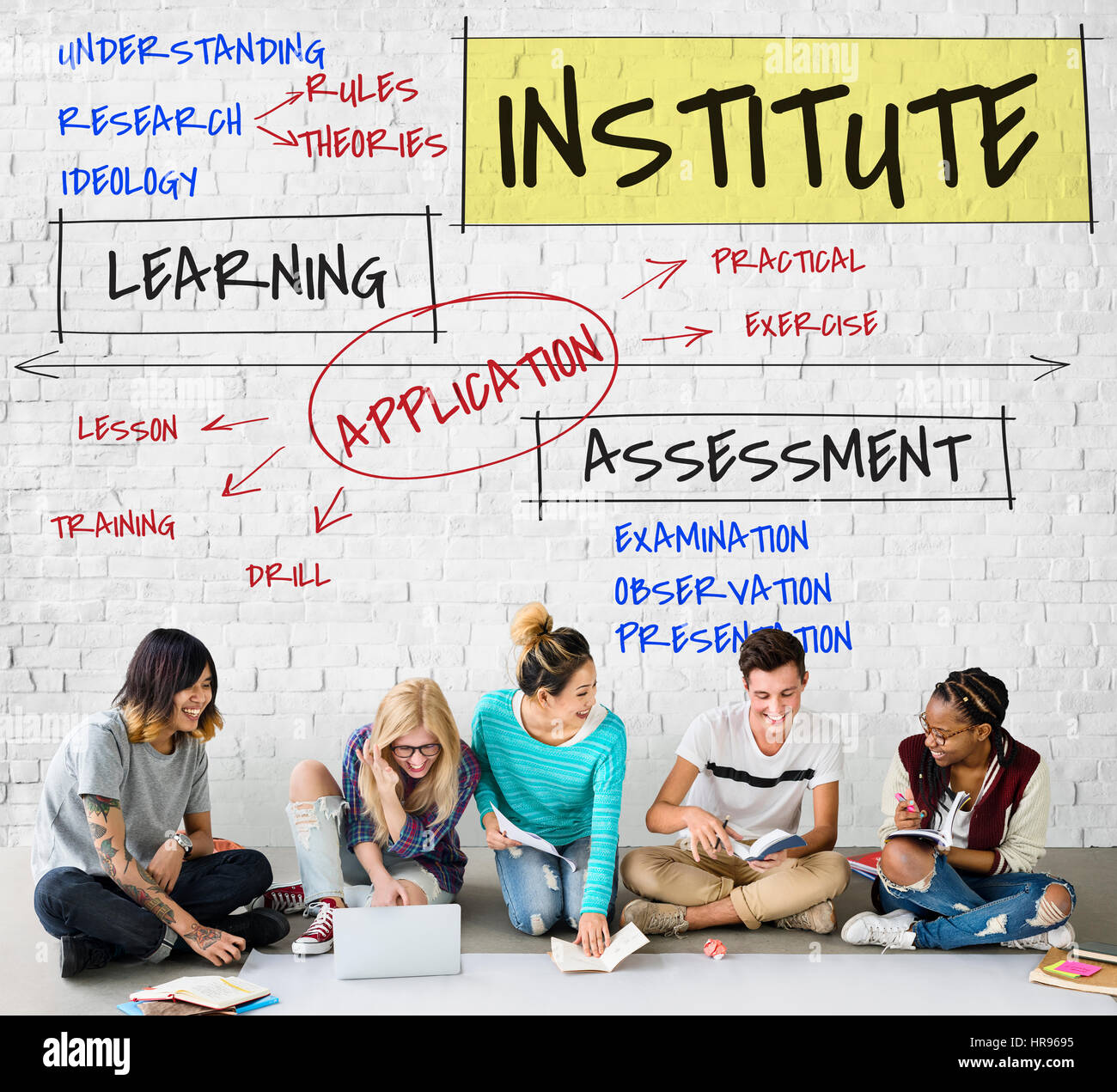 Institut Schule Lehrplan Zertifizierungstätigkeiten Stockfoto