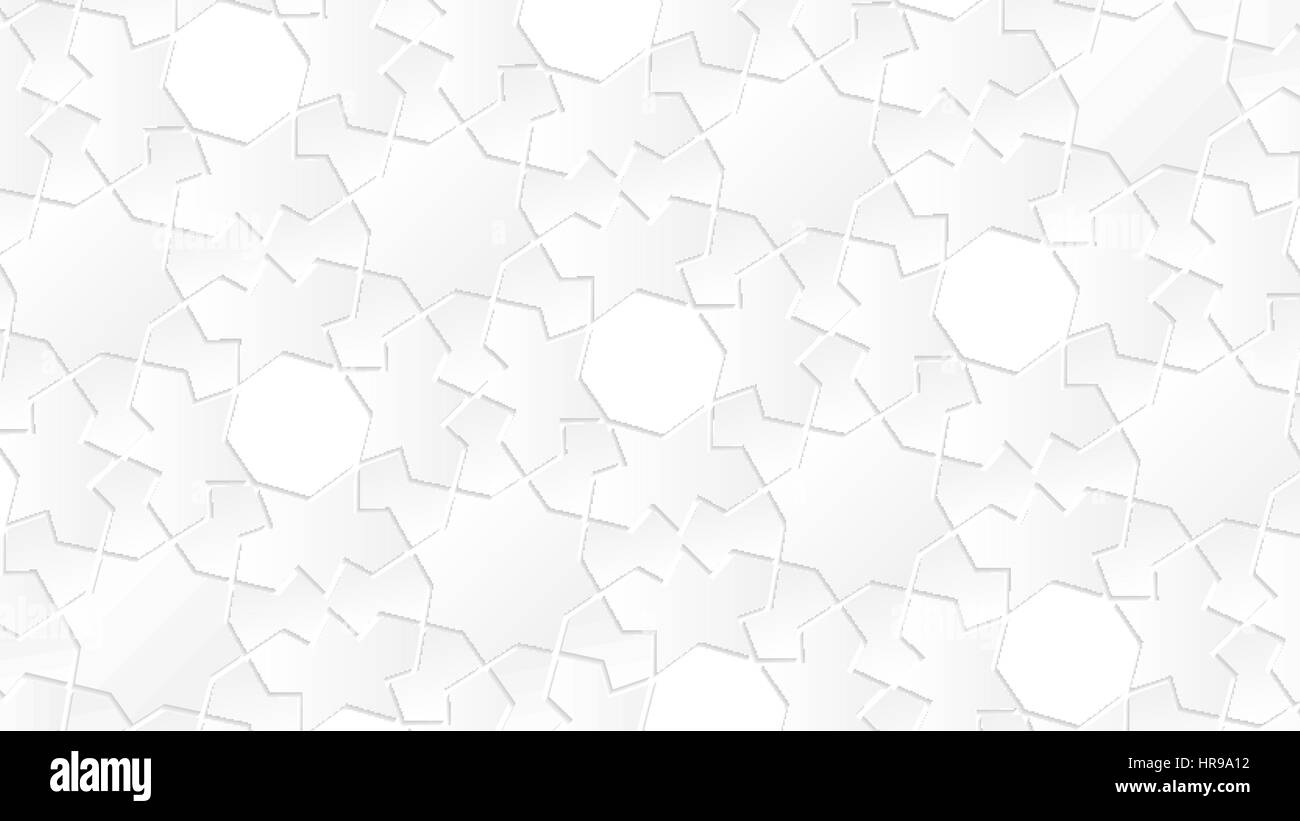 Weiße Textur als Hintergrund. Vektor-Illustration von abstrakten geometrischen islamischen Tapetenmuster für Ihr design Stock Vektor
