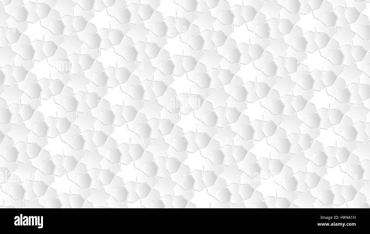 Weiße Textur als Hintergrund. Vektor-Illustration von abstrakten geometrischen islamischen Tapetenmuster für Ihr design Stock Vektor