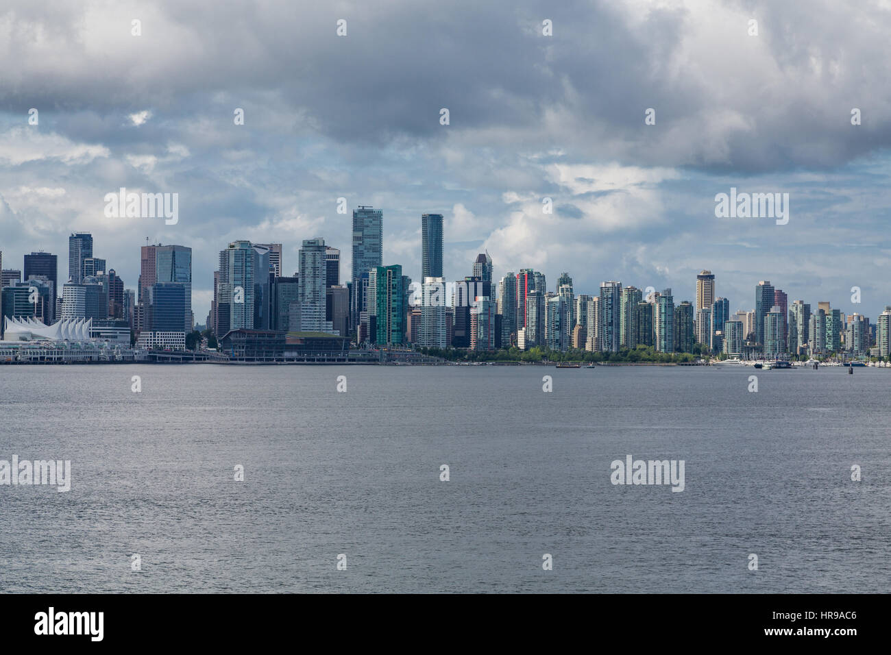 Die Skyline von Vancouver British Columbia von der Nordseite Stockfoto