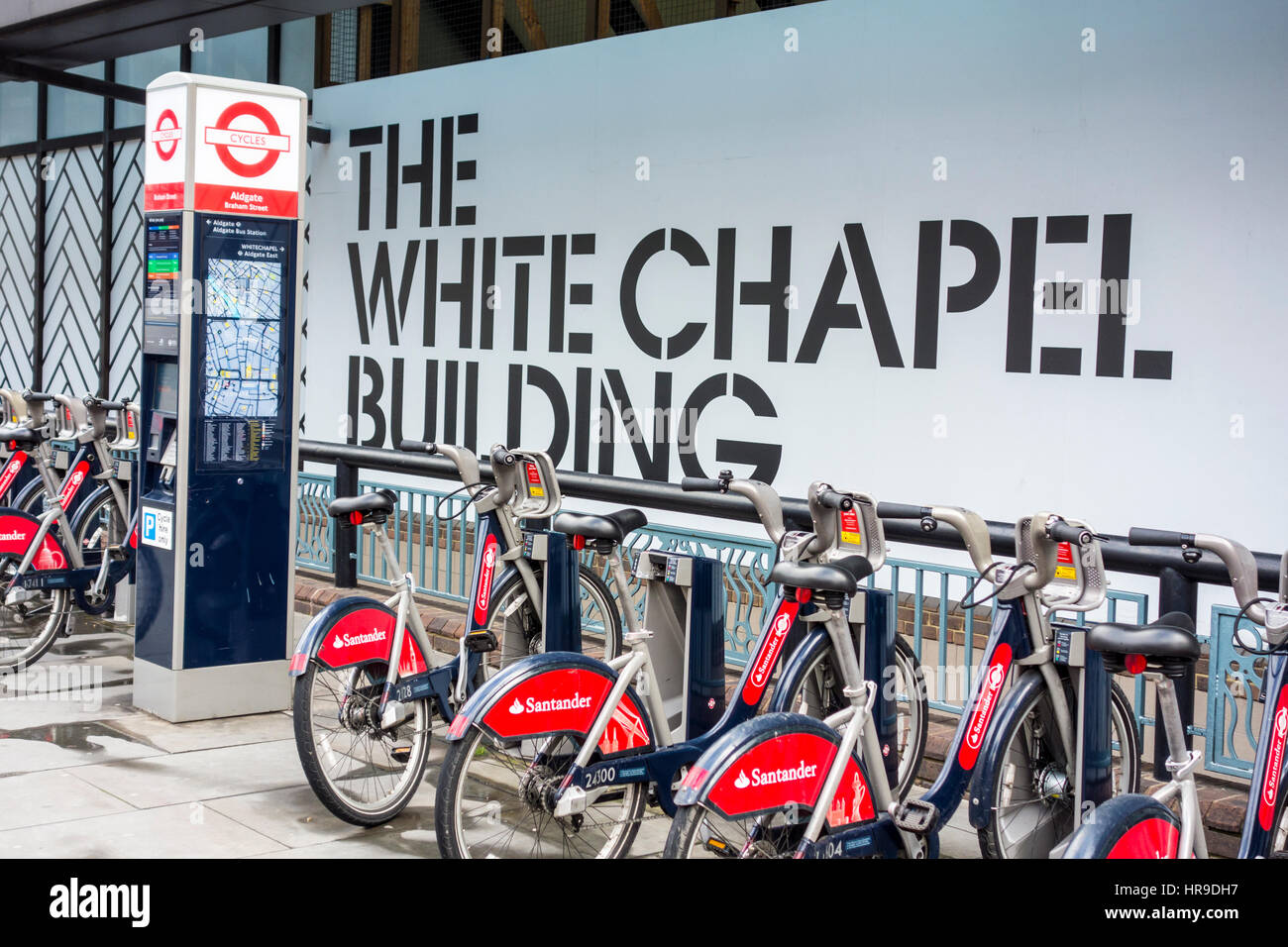 Die Whitechapel Gebäude, Aldgate, London, UK Stockfoto