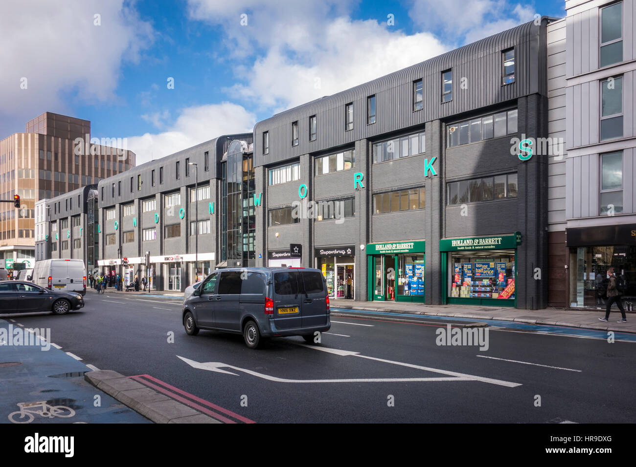 East London Werke bauen, Whitechapel Road, London, UK Stockfoto