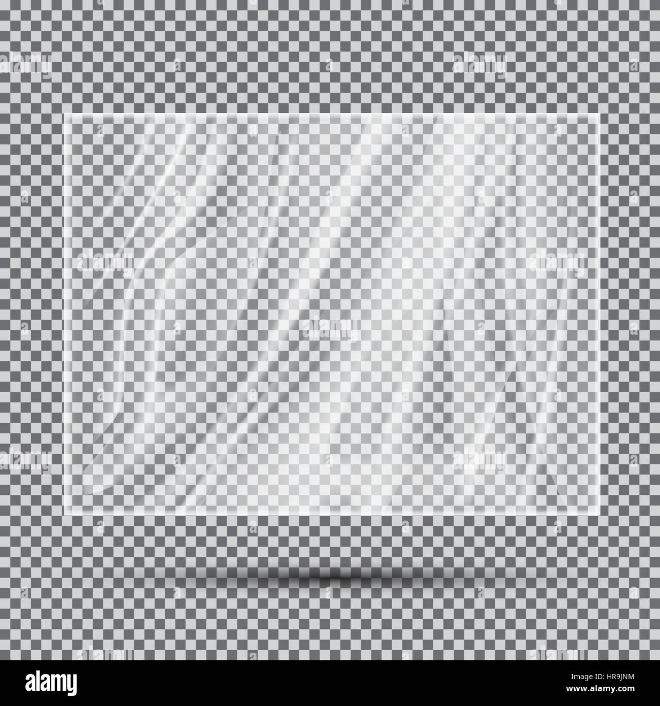 Transparente Polyethylen Banner. Vector Illustration. Stock Vektor