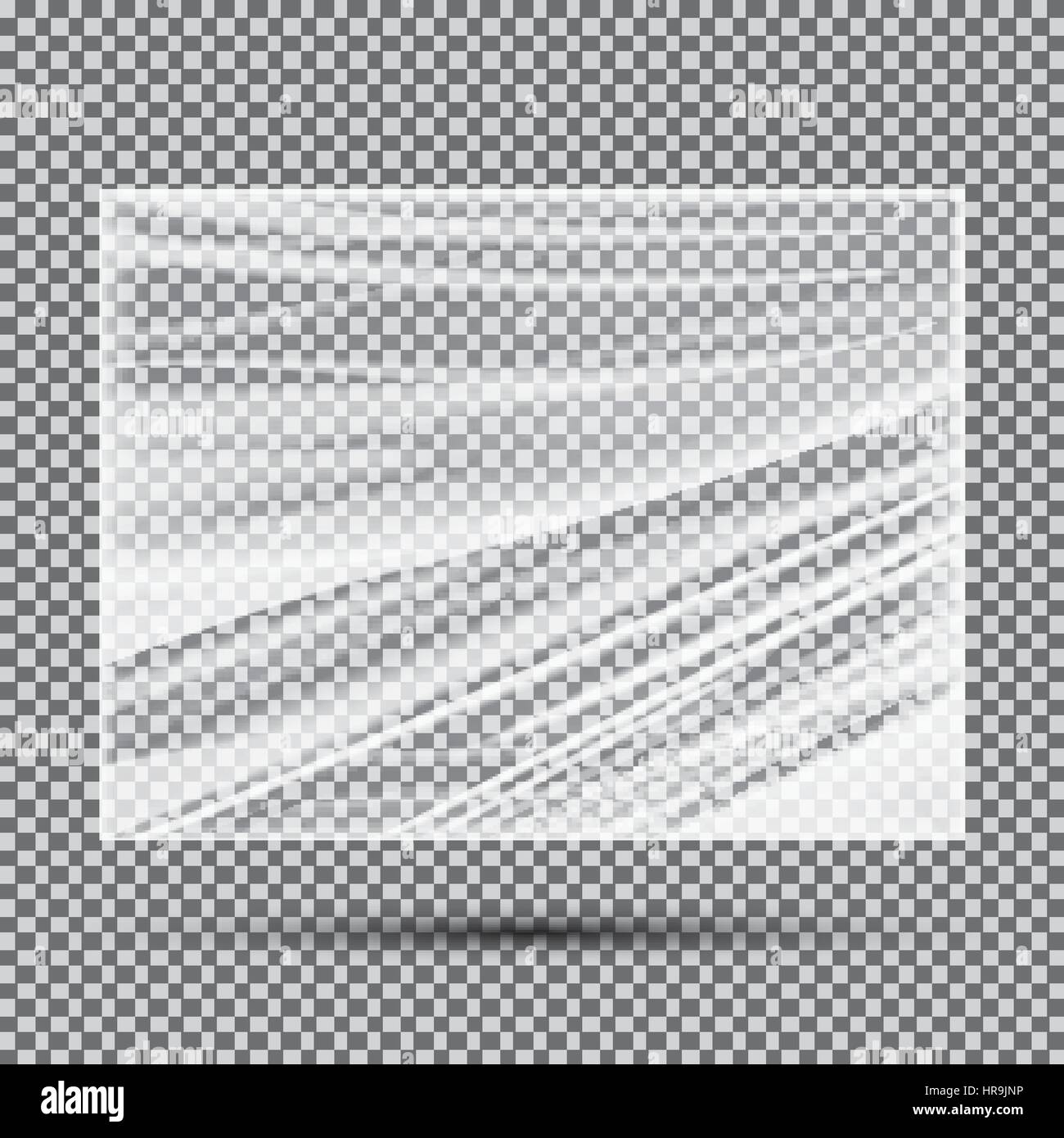 Transparente Polyethylen Banner. Vector Illustration. Stock Vektor