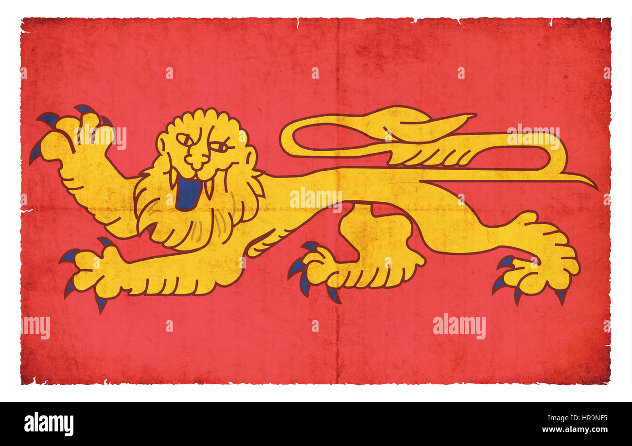 Wappen der französischen Region Aquitanien im Grunge-Stil erstellt Stockfoto