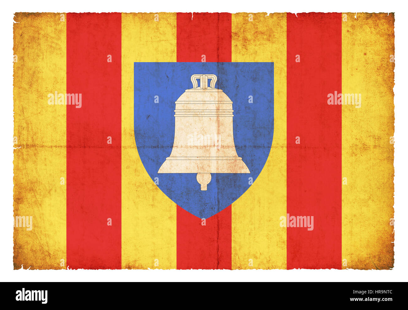 Wappen der französischen Departement Ariège im Grunge-Stil erstellt Stockfoto
