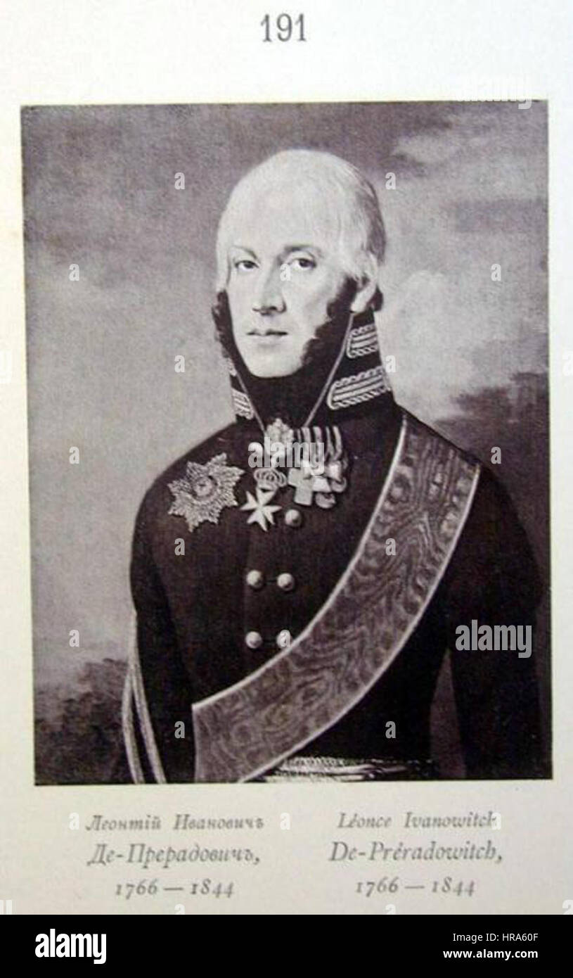 RusPortraits v4-191 Leontii Ivanovich De-Preradovich, 1766-1844 Stockfoto