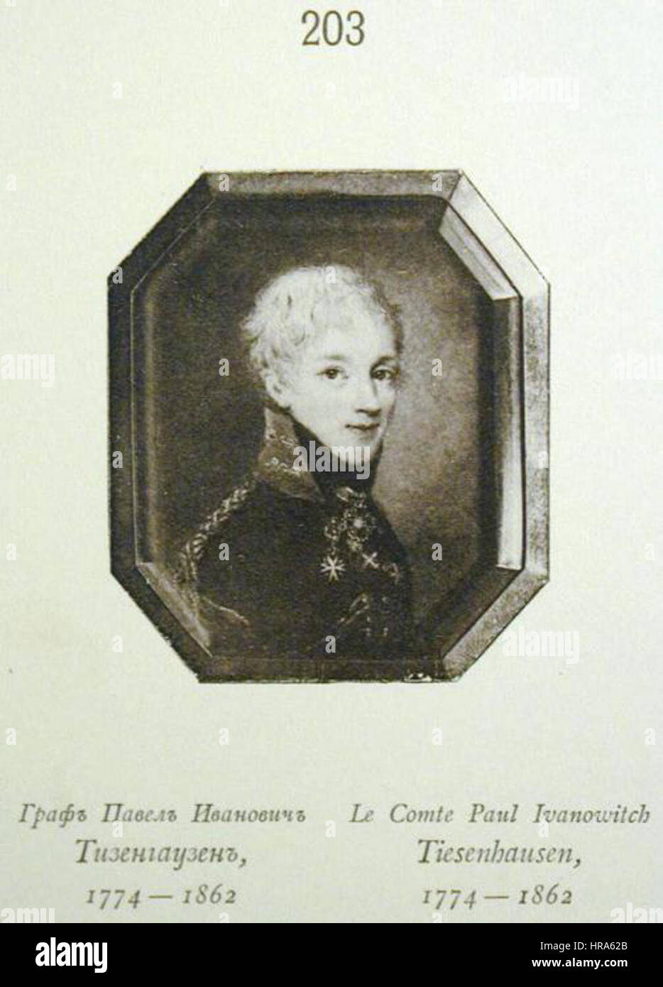 RusPortraits v5-203 Graf Pawel Iwanowitsch Tizengauzen, 1774-1862 Stockfoto