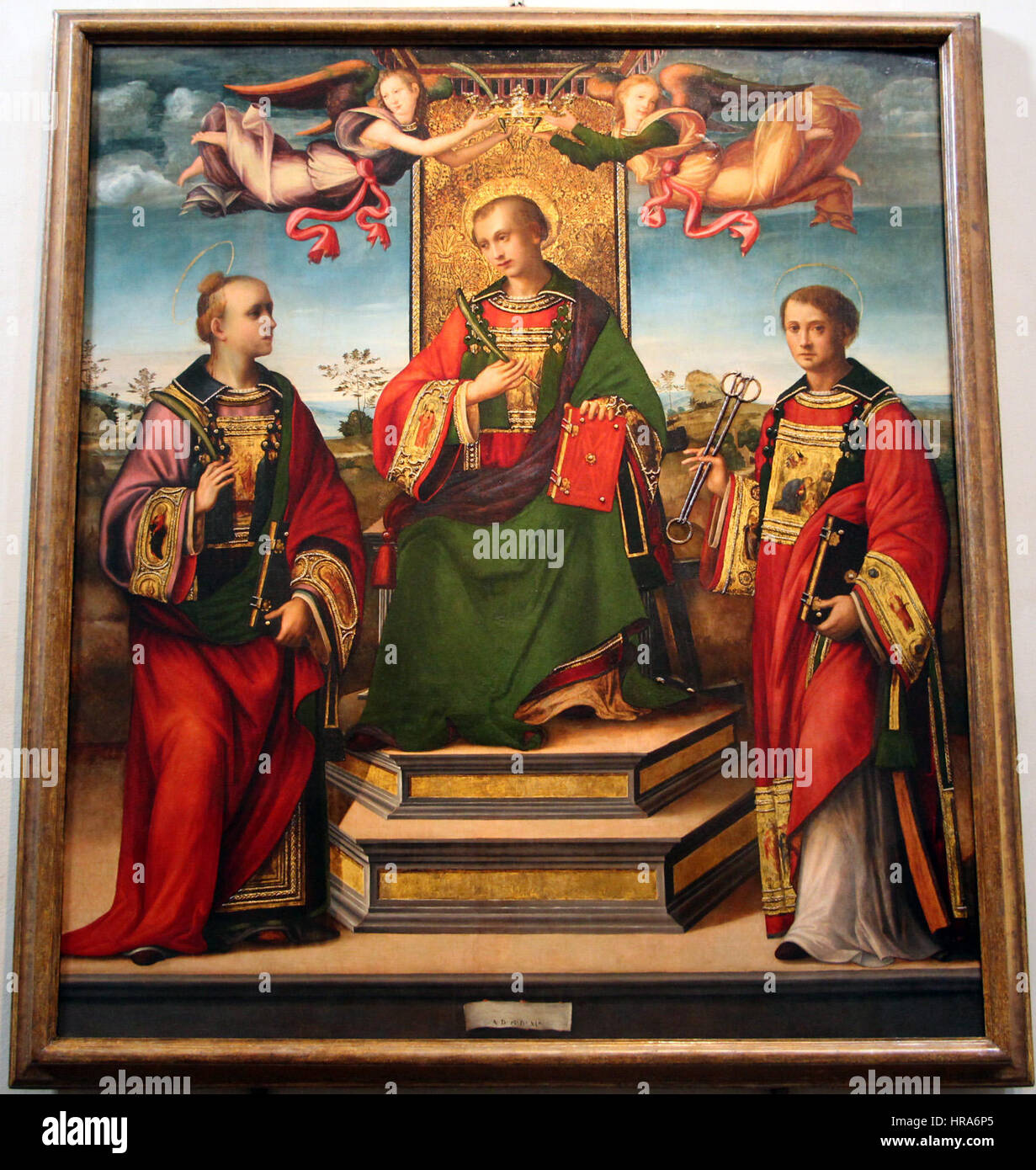 Raffaellino del Garbo (Attr.) San Lorenzo Fra Santi Stefano e Leonardo 01 Stockfoto