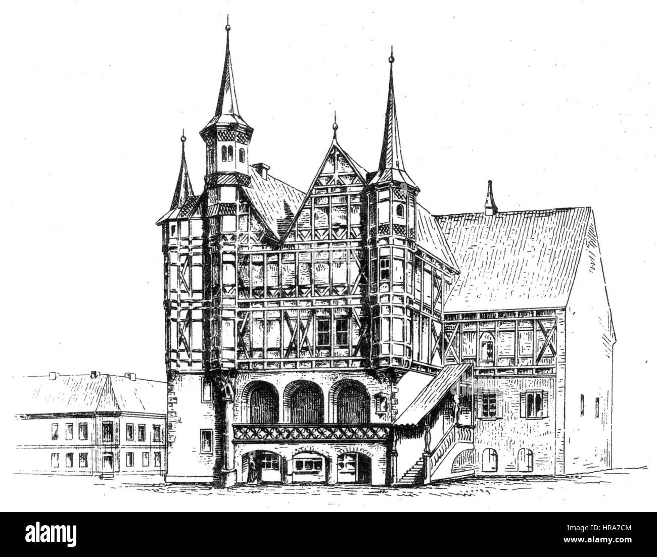 Rathaus Duderstadt Mithoff Stockfoto