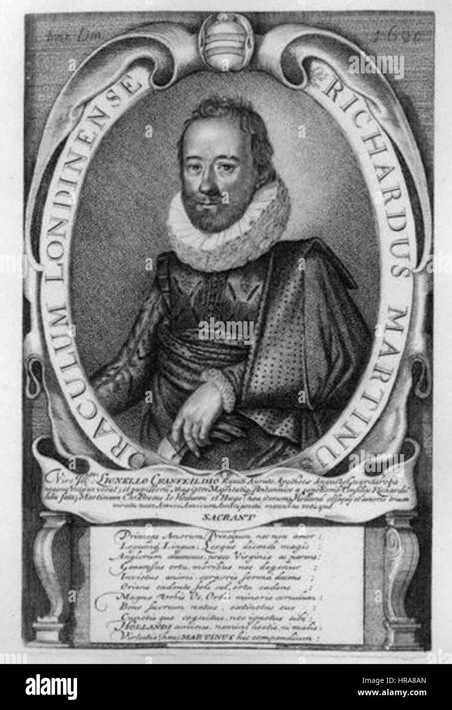 Richard Martin nach Simon de Passe Stockfoto