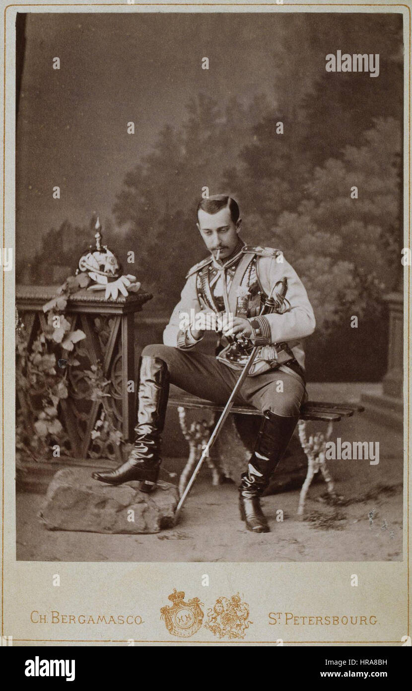 Sergej Maximilianovich von Leuchtenberg durch C.Bergamasco (1880er Jahre) Stockfoto