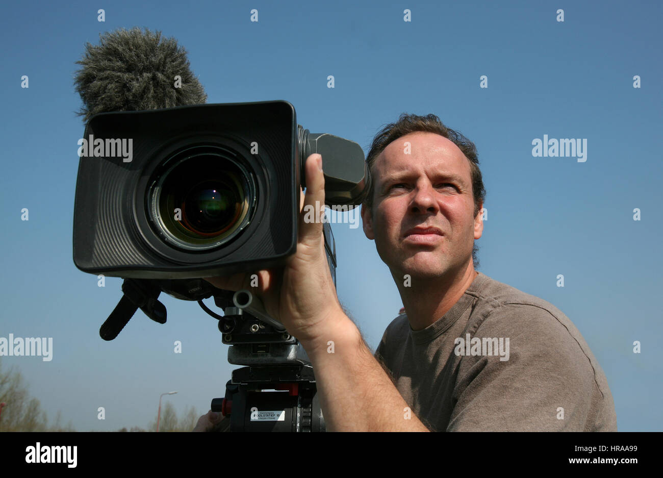 TV-Kamera Mann, den er Niederlande Stockfoto