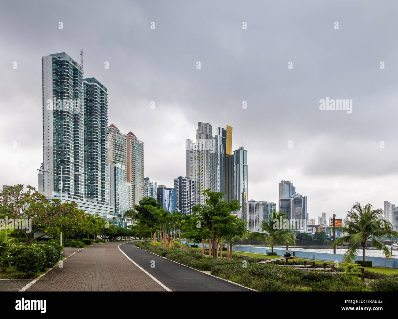 Cinta Costera - Panama-Stadt, Panama Stockfoto