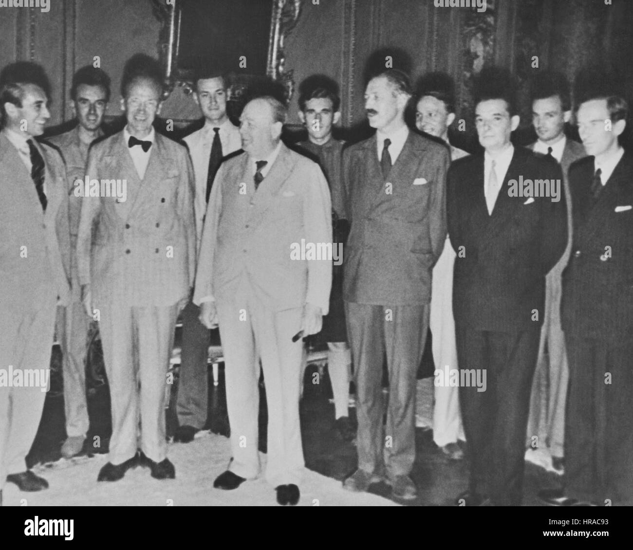 Winston Churchill und anderen Staatsmännern Stockfoto