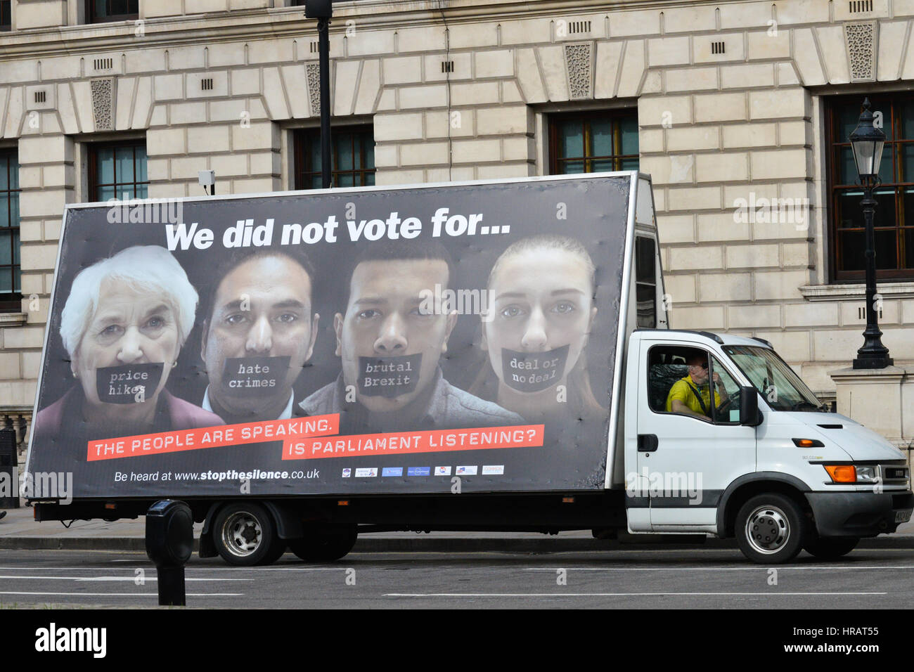 London, UK. März 2017. Die Stille, anti-schwer Brexit Kampagne zu stoppen Stockfoto