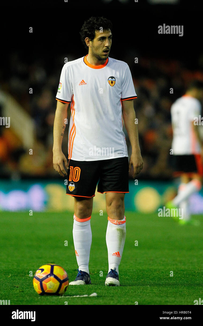 Valencia, Spanien. 28. Februar 2017. Valencia, ESPANA - FEBRERO 2017: Parejo während des Spiels zwischen VALENCIA CF VS LEGANES Spieltag 25 im Mestalla-Stadion, Valencia, Spanien. : Bildnachweis Cronos/Omar Arnau: Cronos Foto/Alamy Live-Nachrichten Stockfoto