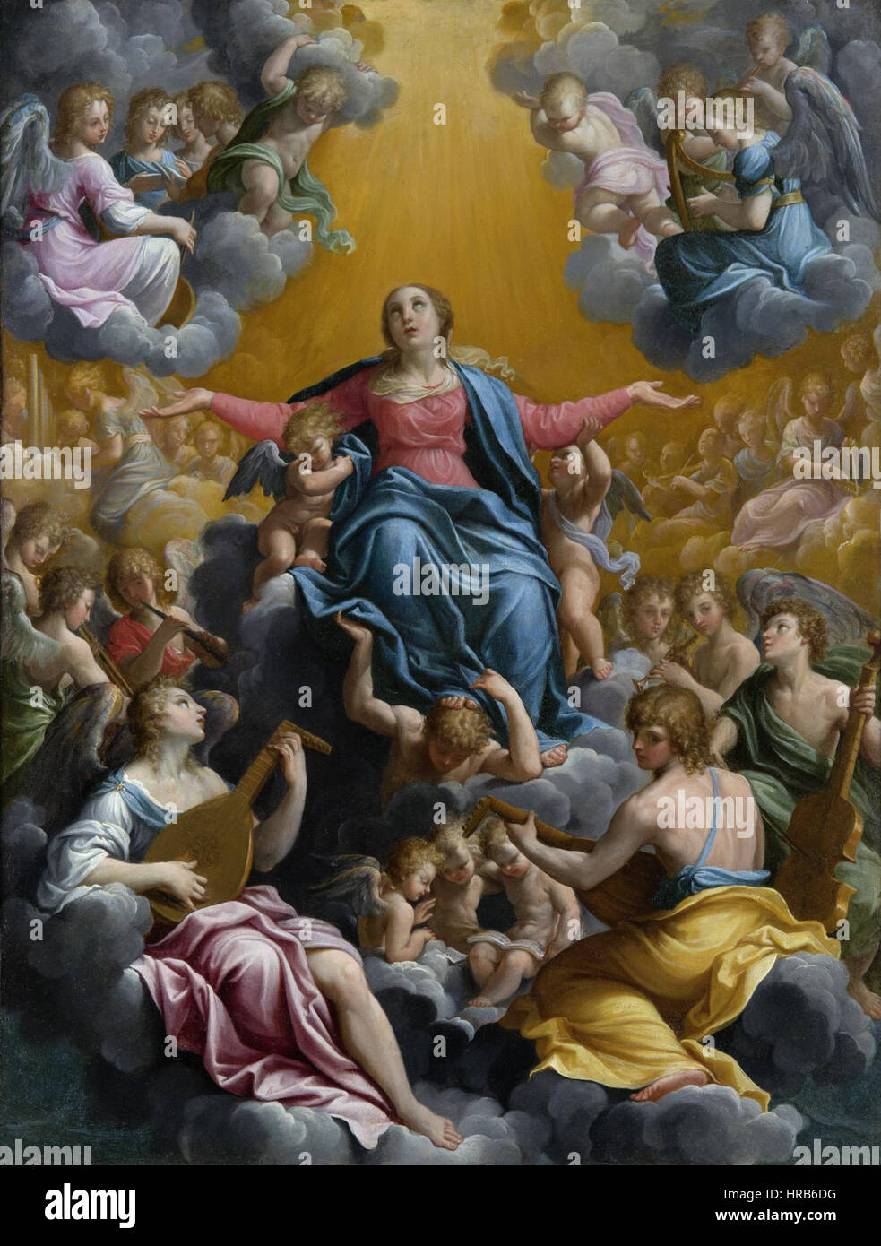 Guido Reni (1575-1642) die Annahme der Jungfrau Maria Stockfoto