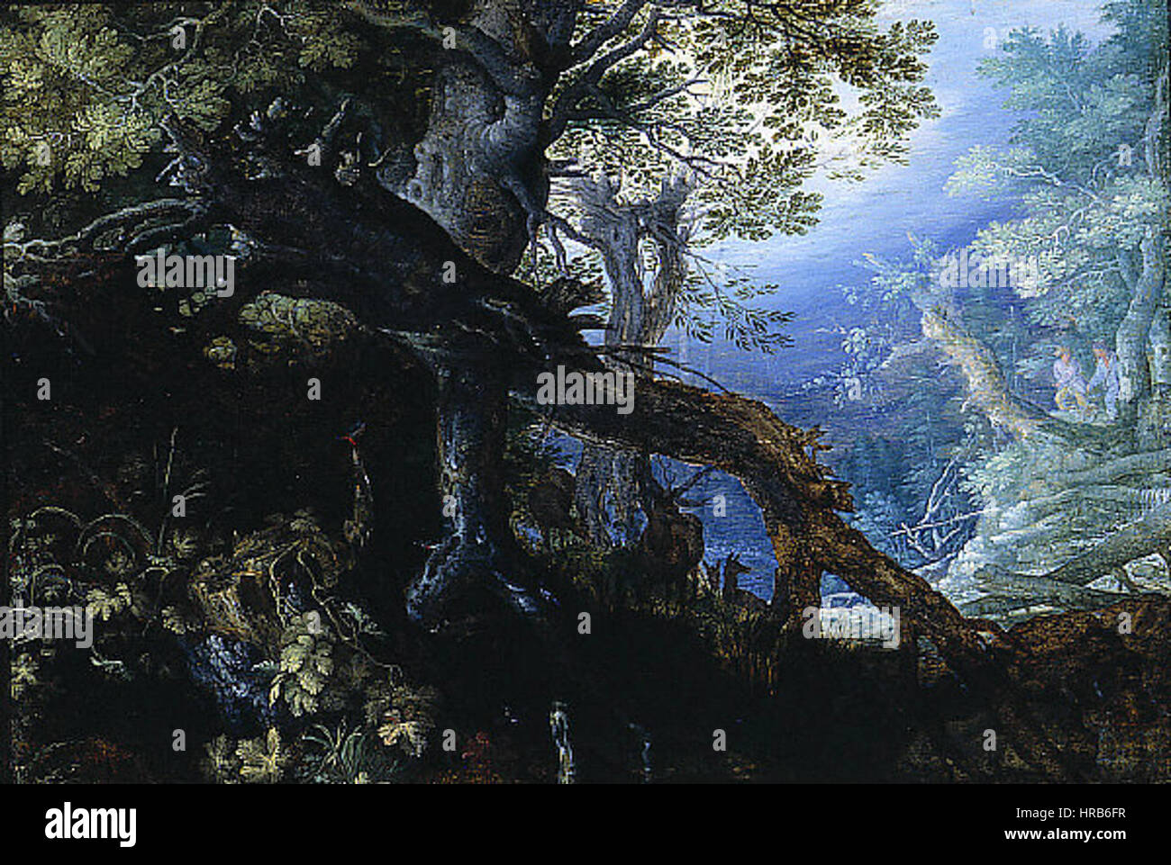 Roelandt Savery - Wald mit Rehen Stockfoto