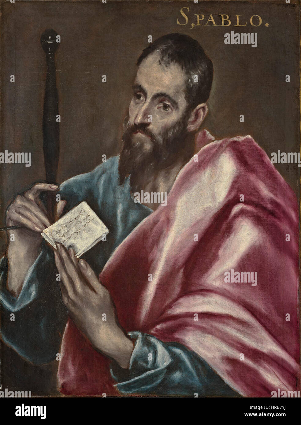 San Pablo de El Greco (Museo Nacional de Escultura de Valladolid) Stockfoto