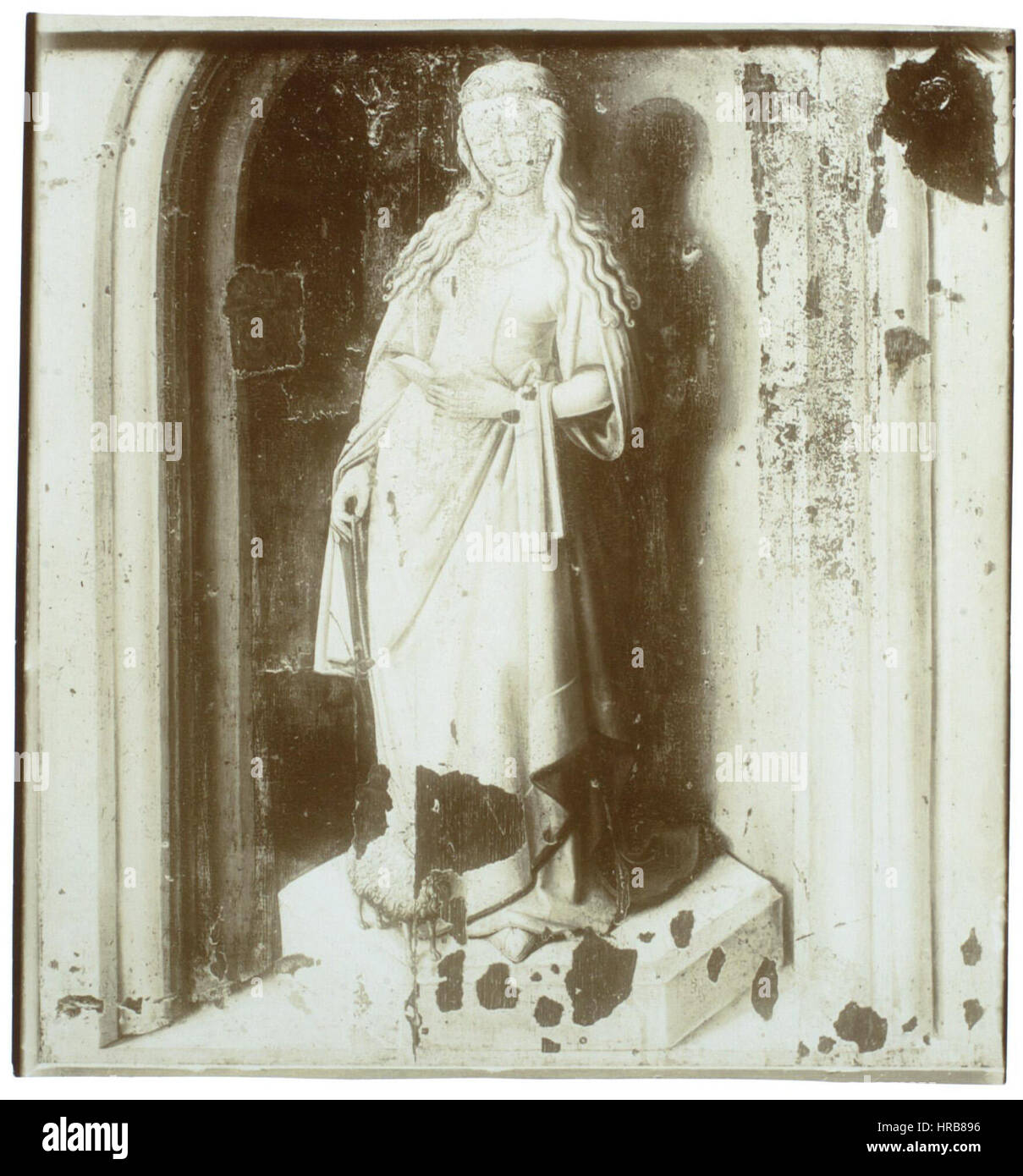 St. Agnes des Meisters von Rotterdam Johannes auf Patmos Museum Boijmans Van Beuningen 1083 Verso (OK) Stockfoto