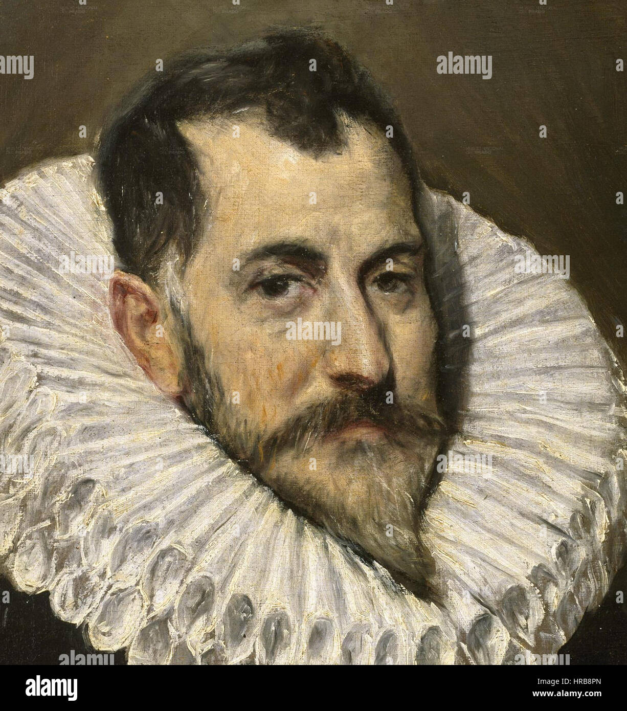 Retrato de un Caballero Desconocido (Detalle) Stockfoto