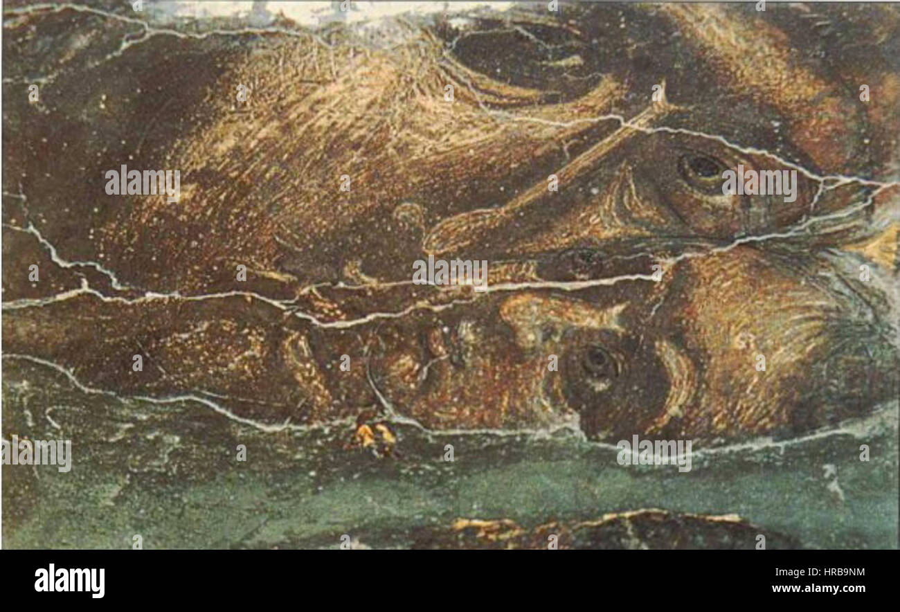 Heilige Maria Apostolakis Kirche Saint Mary Pelagonitissa Fresko, Kastoria, 1605-1606 Stockfoto