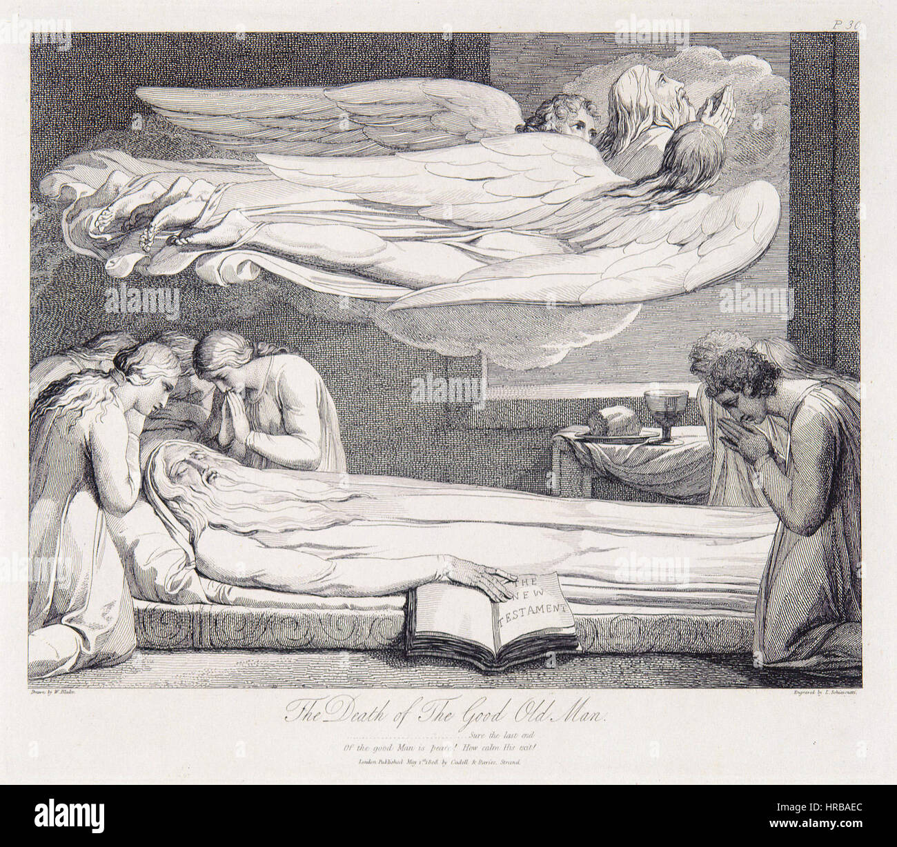 Robert Blair, The Grave Gegenstand 11 (Bentley 435-10) den Tod des guten alten Mann Stockfoto