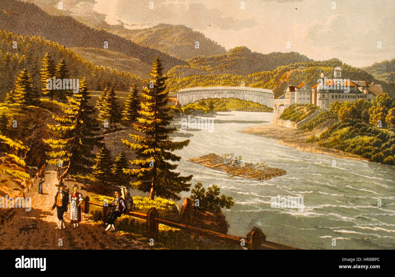 Reichenau um 1822 Stockfoto