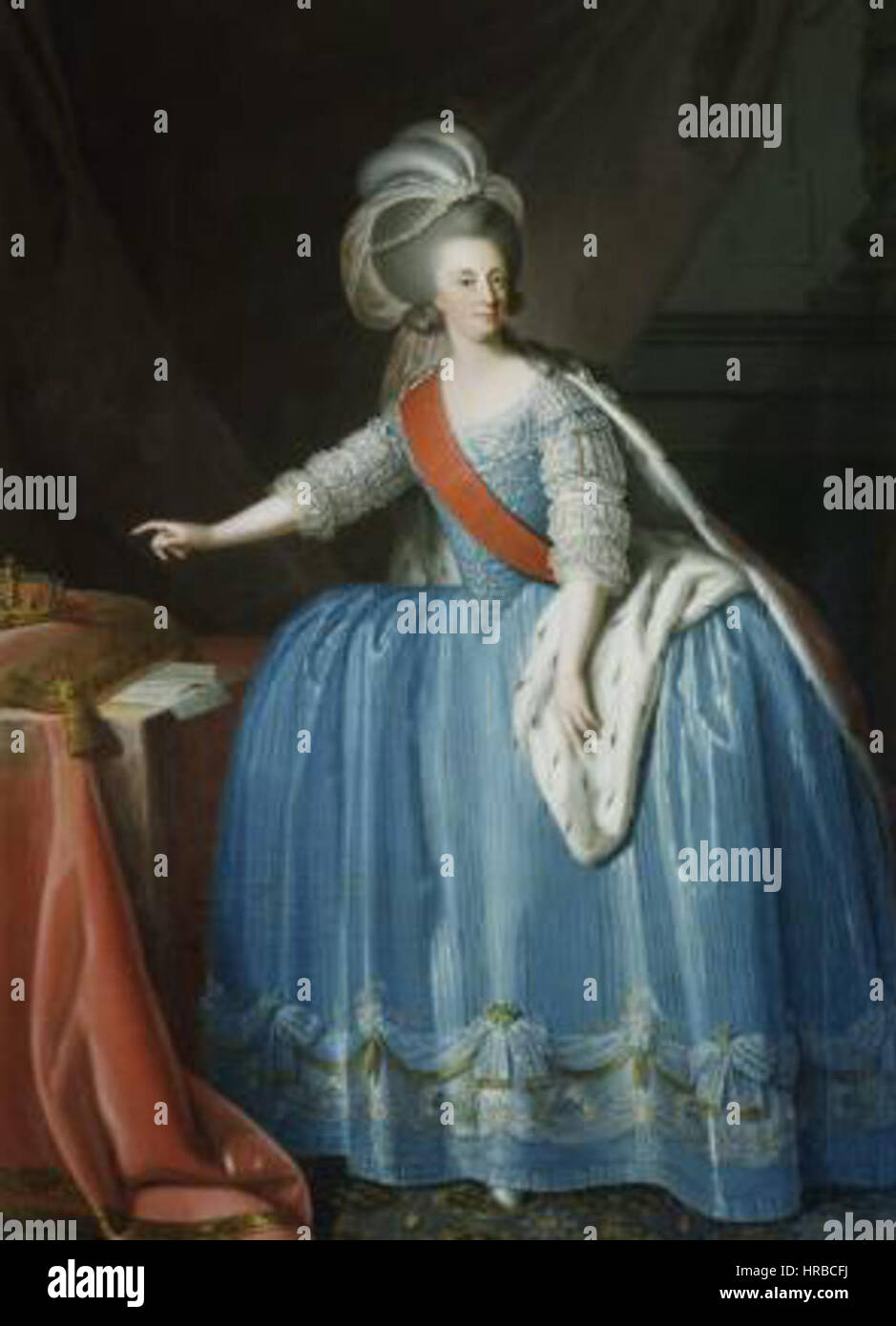 Königin Maria i. von Portugal (1734-1816) in ein Gemälde aus dem 18. Jahrhundert Stockfoto Königin Maria i. von Portugal (1734-1816) in ein Gemälde aus dem 18. Jahrhundert Stockfoto