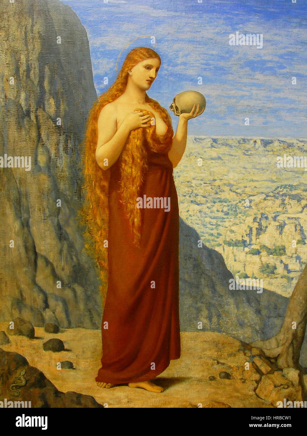 Puvis de Chavannes-Maria Magdalena in der Wüste, 1869 Stockfoto
