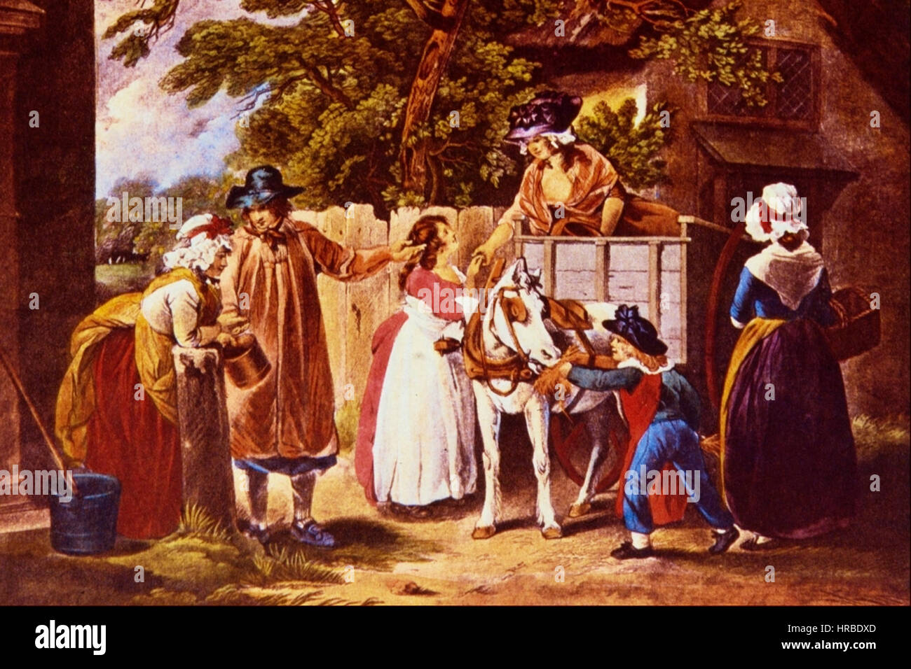 Verkauf von Erbsen, Juli 1801 - George Morland Stockfoto