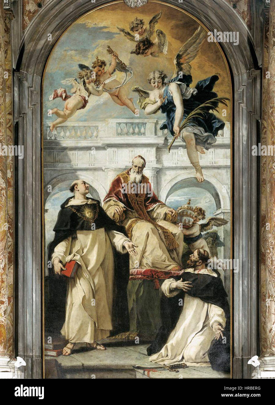 Sebastiano Ricci - St. Pius, St. Thomas von Aquino und St Peter Martyr - WGA19433 Stockfoto