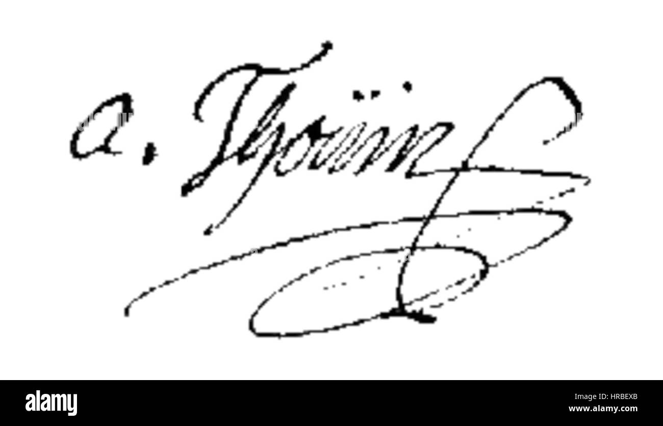 Signatur A-Thouin 1781 Stockfoto