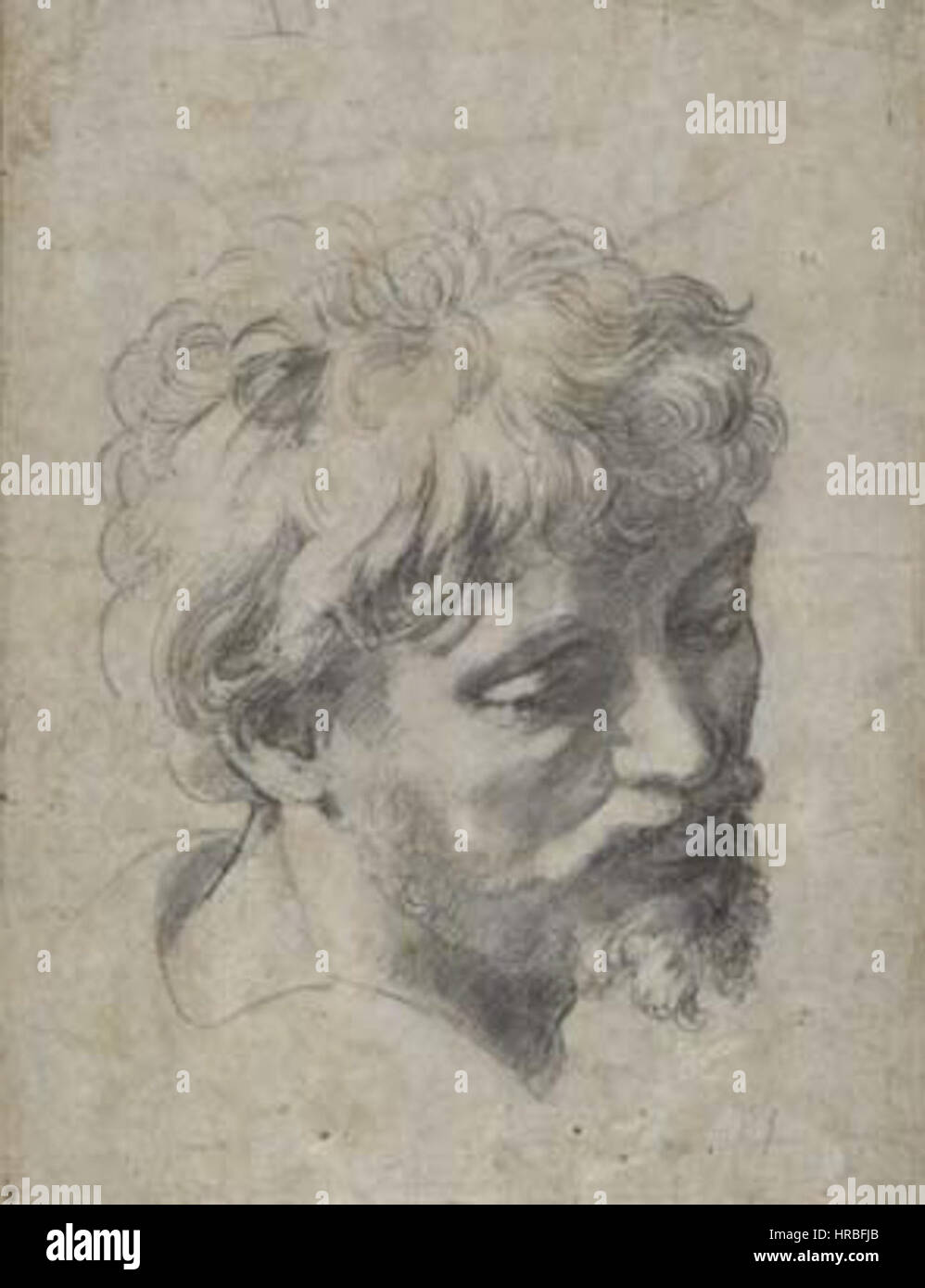 Raffaello Sanzio, -Cartoon für den Kopf des jungen Apostel, c.1519-20 Stockfoto