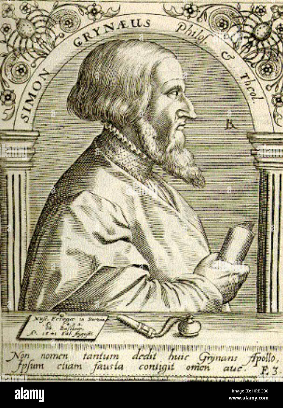 Simon Grynaeus (1493-1541) Stockfoto