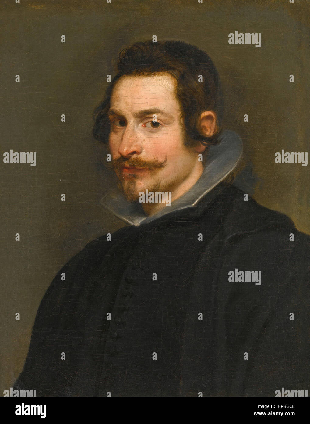 Rubens - Porträt eines Herrn, halblange, schwarz Stockfoto