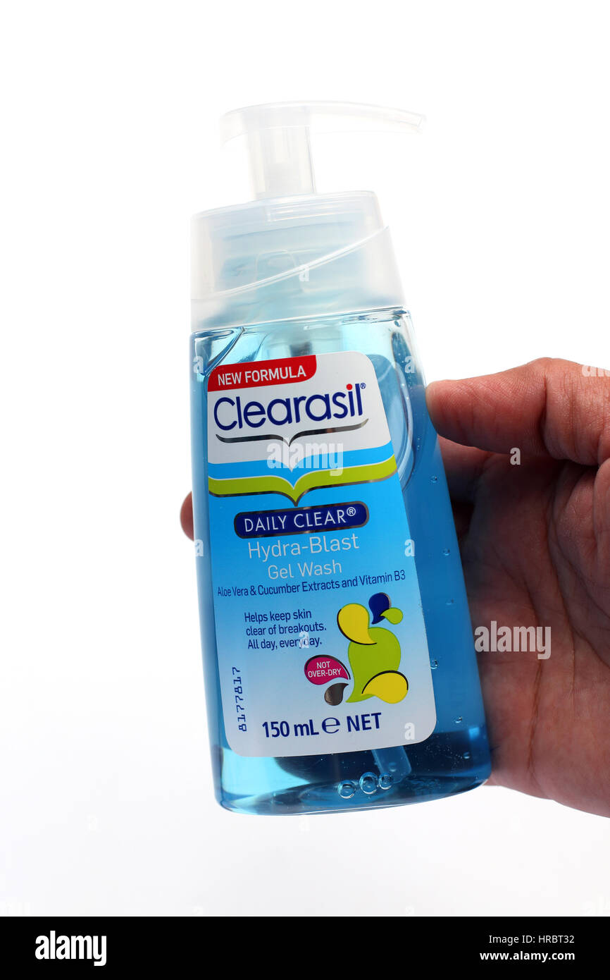 Clearasil ölfreie StayClear täglich Gel-Waschanlagen Stockfoto
