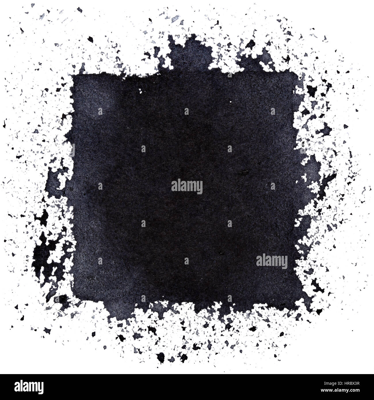 Grunge schwarze Quadrat. Street-Art Stil abstrakten Hintergrund. Platz für Ihren eigenen Text. Raster-Abbildung Stockfoto