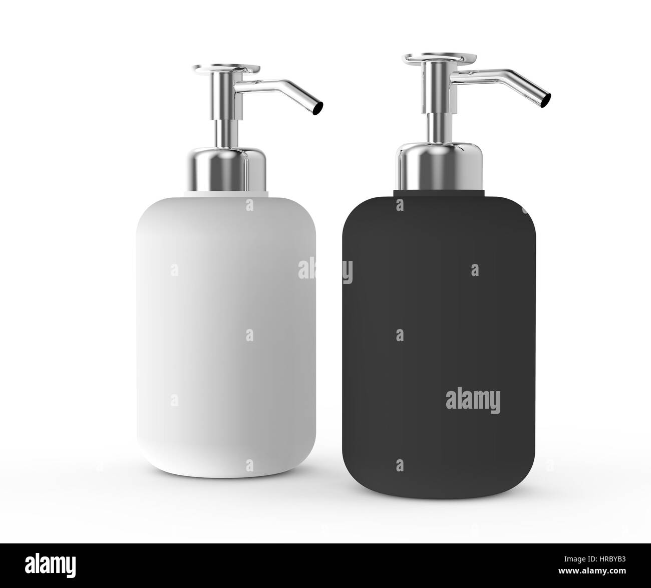 Leere Dispenser Pumpe Flaschen Schwarz Weiss Container Mock Up Ohne Label Fur Entwurf 3d Rendering Stockfotografie Alamy