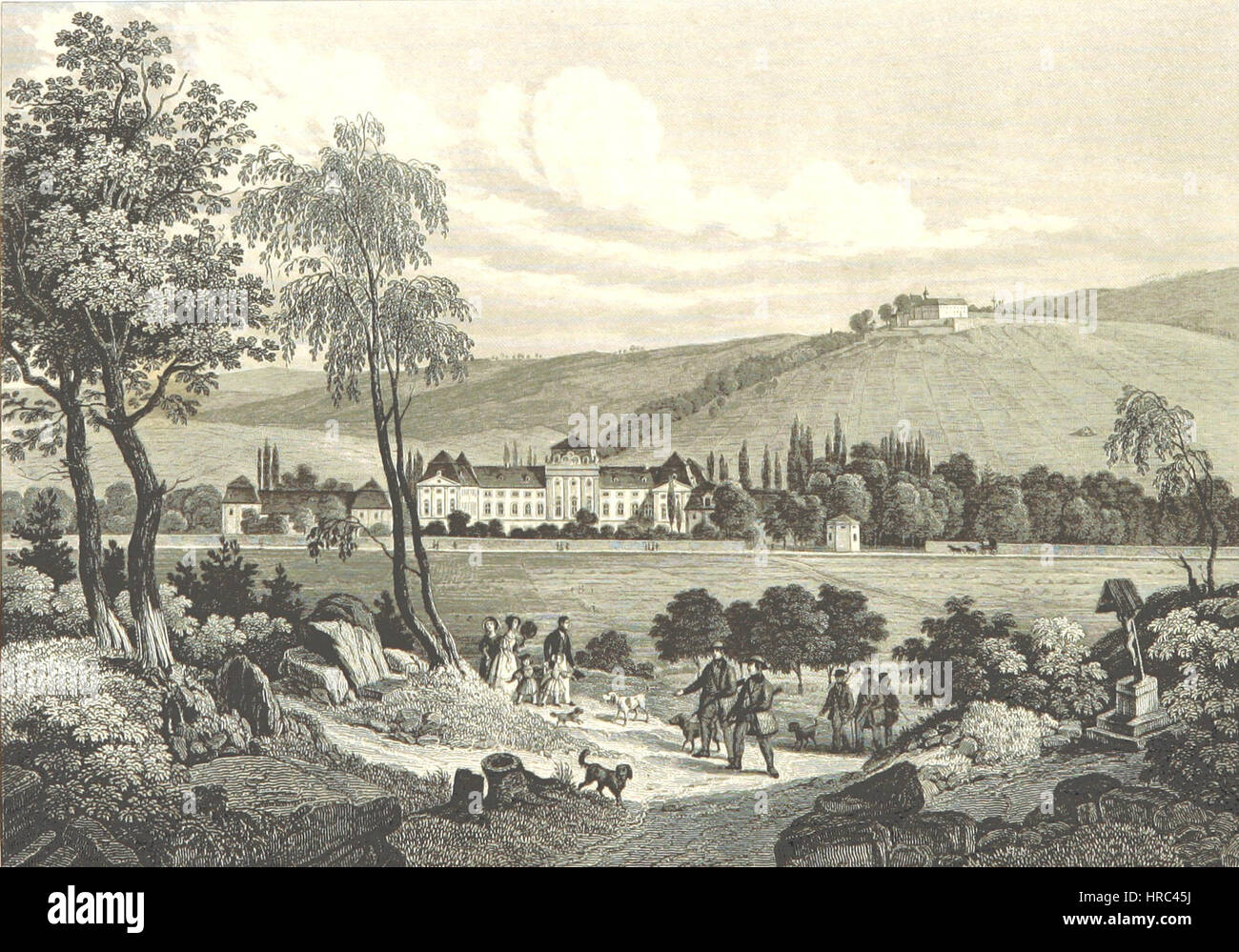 Schloss Kleinheubach 1847 Stockfoto