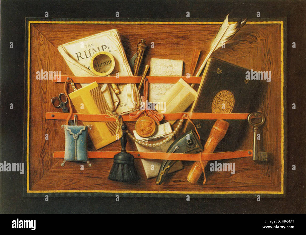Samuel van Hoogstraten - Brief Board - c. 1662 Stockfoto
