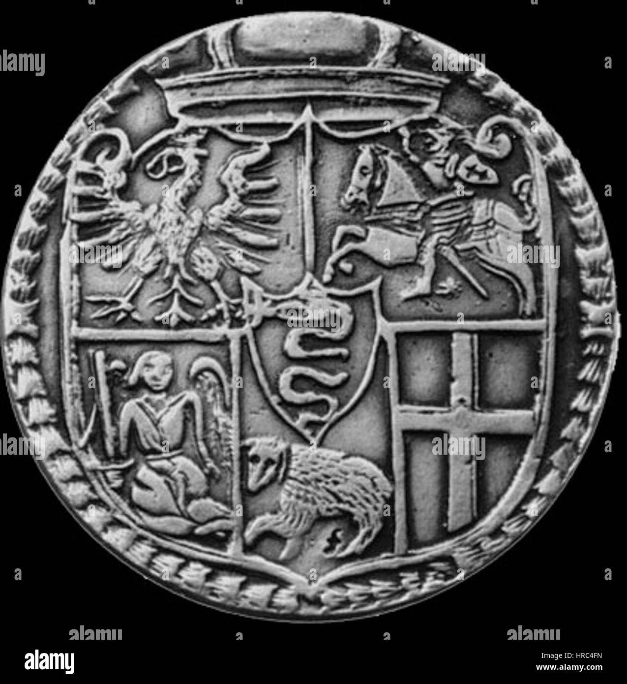 Sigismund Augustus 1 Thaler (1564) abgeneigt Stockfoto